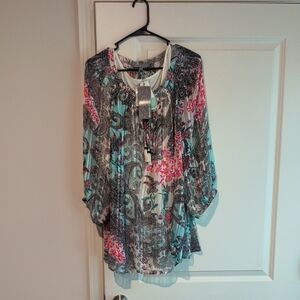 Women's Multicolor Patterned Top